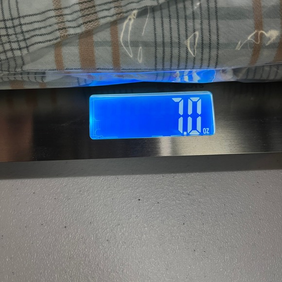 TOAD&CO Mens XL Plaid Short Sleeve Button Up Shirt Blue Tan Casual - Picture 9 of 9